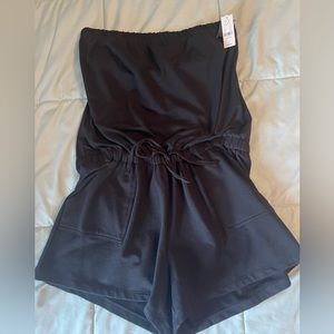NWT New York & Company black strapless romper